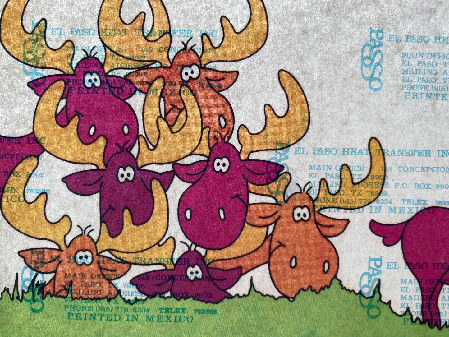 A Pack of Moose Vintage Iron On Heat Transfer