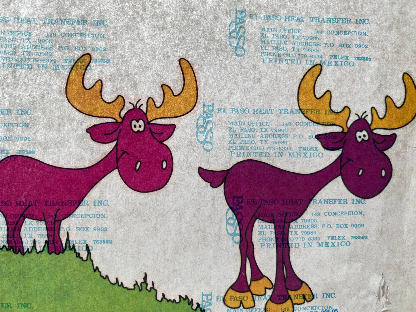 A Pack of Moose Vintage Iron On Heat Transfer