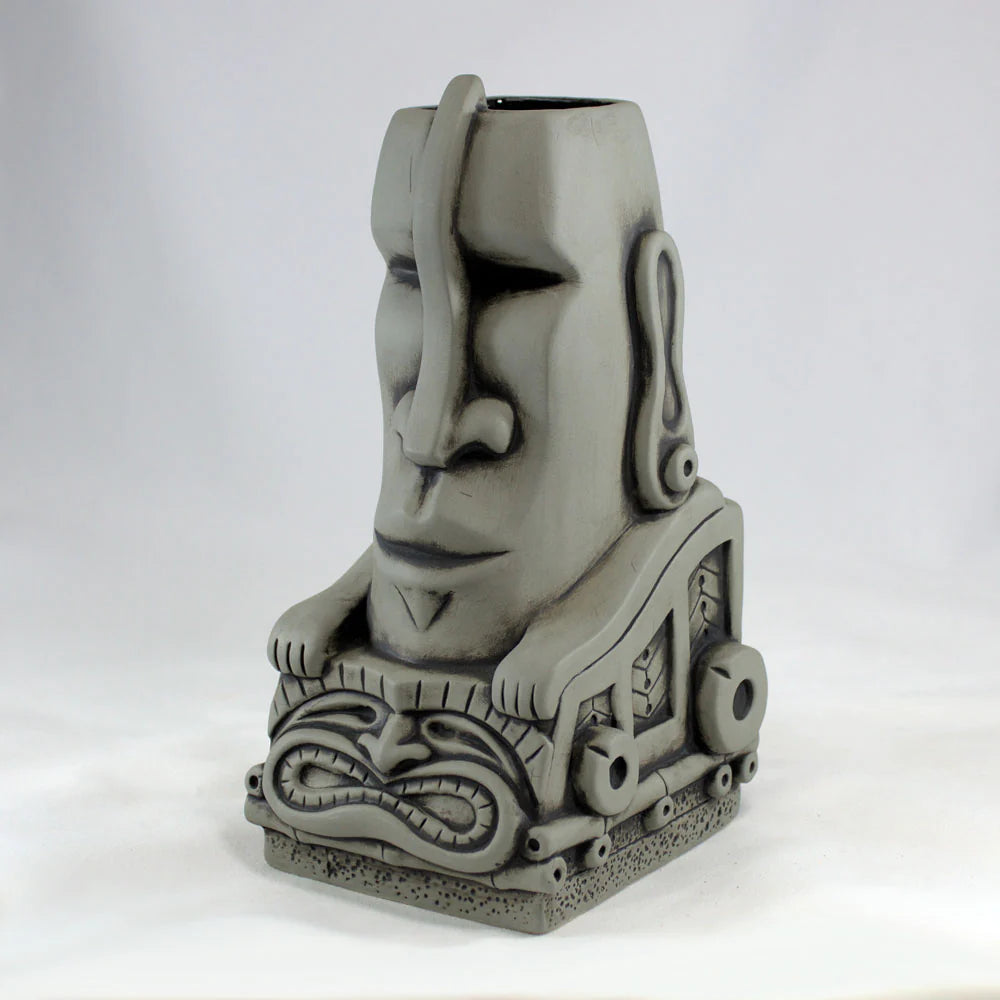 Tropical Thunder Express Tiki Mug, Grey Moai