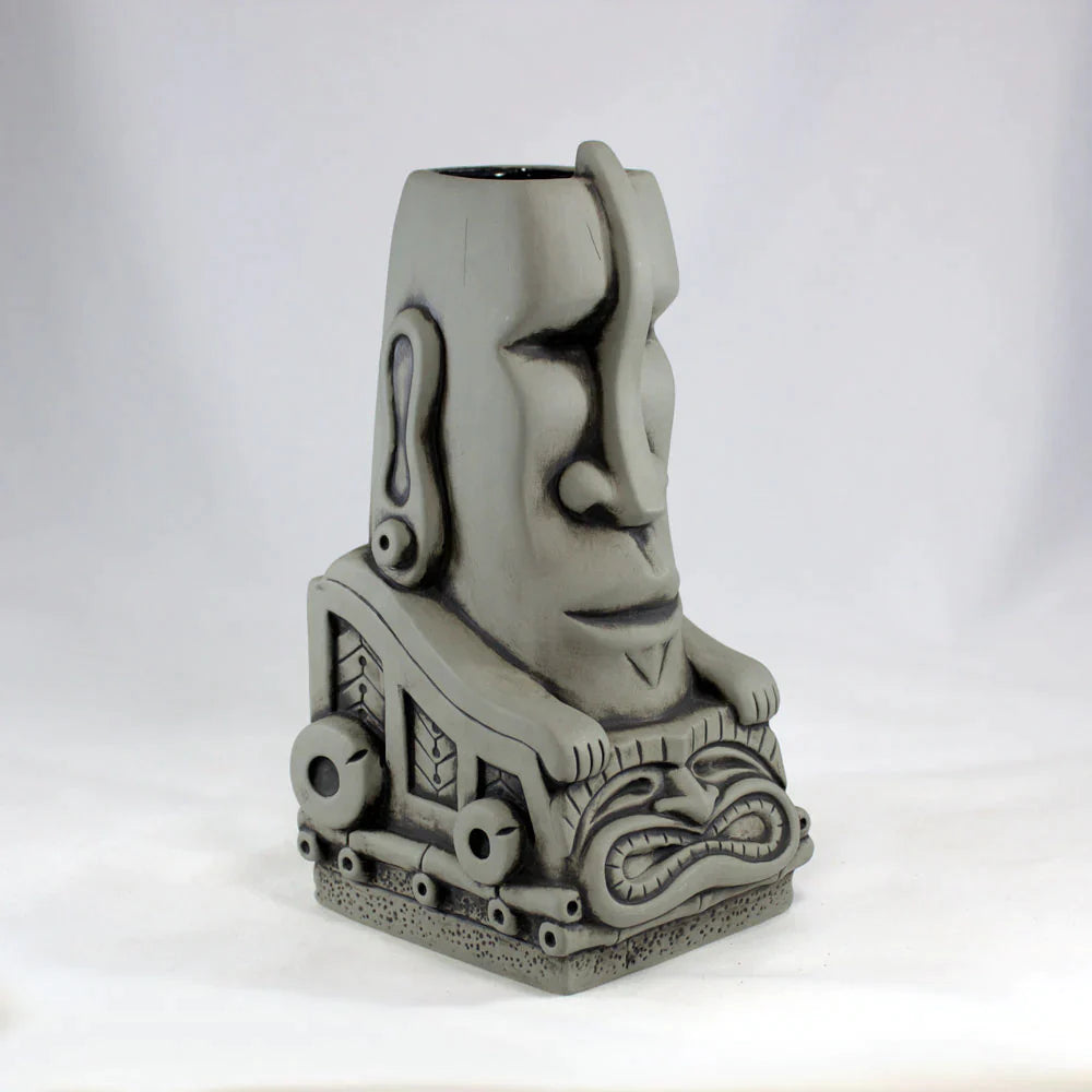 Tropical Thunder Express Tiki Mug, Grey Moai