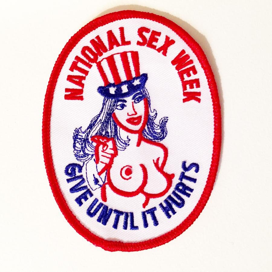 National Sex Week... Give Until It Hurts Iron-on Vintage Patch