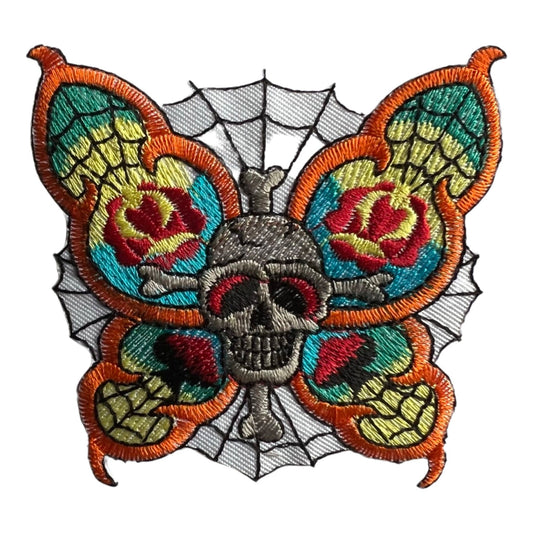 Butterfly Skull Vintage Patch