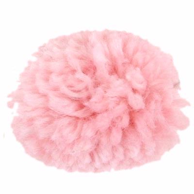 Yarn Pom-Pom Hairclip - Lt. Pink