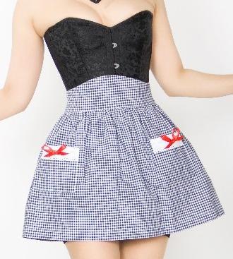 Gal Next Door Apron - Navy Gingham