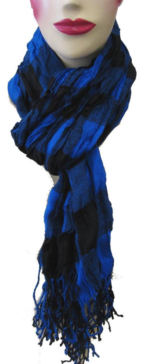 Blue Buffalo Check Scarf